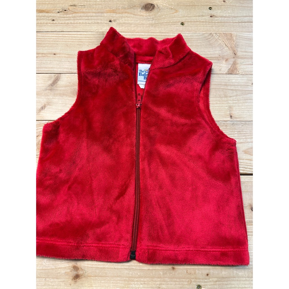 The Bailey Boys Red Fleece‎ Vest Kids 2T Sleeveless Zip Up
